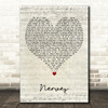 DPR IAN Nerves Script Heart Decorative Wall Art Gift Song Lyric Print