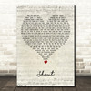 Lulu Shout Script Heart Decorative Wall Art Gift Song Lyric Print