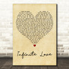 Sara Evans feat. Todd Chrisley Infinite Love Vintage Heart Decorative Wall Art Gift Song Lyric Print