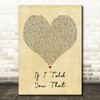 Whitney Houston Ft. George Michael If I Told You That Vintage Heart Wall Art Gift Song Lyric Print