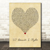 JAY-Z Featuring BeyoncÃ© 03 Bonnie & Clyde Vintage Heart Decorative Wall Art Gift Song Lyric Print