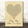 Machine Gun Kelly Play This When Im Gone Vintage Heart Decorative Wall Art Gift Song Lyric Print