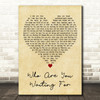 Melissa Etheridge Who Are You Waiting For Vintage Heart Decorative Wall Art Gift Song Lyric Print