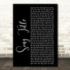 Any Song Lyrics Custom Black Script Wall Art Quote Personalised Lyrics Print