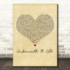 No Doubt feat. Lady Saw Underneath It All Vintage Heart Decorative Wall Art Gift Song Lyric Print