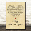 deadmau5 with Colleen D'Agostino Stay (Drop The Poptart) Vintage Heart Wall Art Song Lyric Print