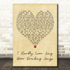 Johnny Cash I Hardly Ever Sing Beer Drinking Songs Vintage Heart Wall Art Gift Song Lyric Print