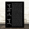 AC DC Touch Too Much Black Script Song Lyric Quote Print