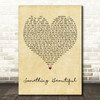 Robbie Williams Something Beautiful Vintage Heart Decorative Wall Art Gift Song Lyric Print