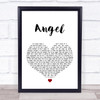 Aerosmith Angel White Heart Song Lyric Quote Print