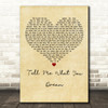Gabrielle Tell Me What You Dream Vintage Heart Decorative Wall Art Gift Song Lyric Print