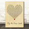Above and Beyond Fly to New York Vintage Heart Decorative Wall Art Gift Song Lyric Print
