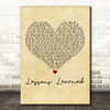 Carrie Underwood Lessons Learned Vintage Heart Decorative Wall Art Gift Song Lyric Print