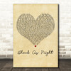 Nahko And Medicine For The People Black As Night Vintage Heart Wall Art Song Lyric Print