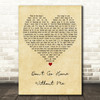 Lights Don't Go Home Without Me Vintage Heart Decorative Wall Art Gift Song Lyric Print