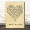 Gavin DeGraw I Dont Want to Be Vintage Heart Decorative Wall Art Gift Song Lyric Print