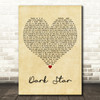 Crosby, Stills & Nash Dark Star Vintage Heart Decorative Wall Art Gift Song Lyric Print