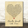 Bullet For My Valentine Hearts Burst Into Fire Vintage Heart Wall Art Song Lyric Print