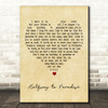 Billy Fury Halfway to Paradise Vintage Heart Decorative Wall Art Gift Song Lyric Print