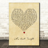 OneRepublic Lets Hurt Tonight Vintage Heart Decorative Wall Art Gift Song Lyric Print