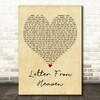 Tim Shetler Letter from Heaven Vintage Heart Decorative Wall Art Gift Song Lyric Print