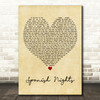 Michael Stanley Spanish Nights Vintage Heart Decorative Wall Art Gift Song Lyric Print