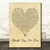 George Strait Check Yes Or No Vintage Heart Decorative Wall Art Gift Song Lyric Print