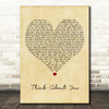 Guns N' Roses Think About You Vintage Heart Decorative Wall Art Gift Song Lyric Print