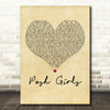 Scouting For Girls Posh Girls Vintage Heart Decorative Wall Art Gift Song Lyric Print
