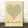 Justin Bieber All Around Me Vintage Heart Decorative Wall Art Gift Song Lyric Print
