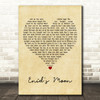 Miriam Franklin Enid's Moon Vintage Heart Decorative Wall Art Gift Song Lyric Print