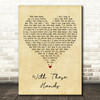 Tom Jones With These Hands Vintage Heart Decorative Wall Art Gift Song Lyric Print