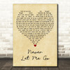 Johnny Ace Never Let Me Go Vintage Heart Decorative Wall Art Gift Song Lyric Print