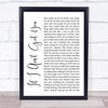 Alicia Keys If I Ain't Got You White Script Song Lyric Quote Print