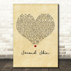 The Chameleons Second Skin Vintage Heart Decorative Wall Art Gift Song Lyric Print
