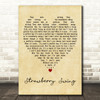 Coldplay Strawberry Swing Vintage Heart Decorative Wall Art Gift Song Lyric Print