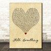 Green Day Still Breathing Vintage Heart Decorative Wall Art Gift Song Lyric Print