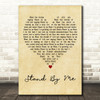 Elvis Presley Stand By Me Vintage Heart Decorative Wall Art Gift Song Lyric Print