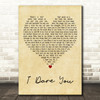 Kelly Clarkson I Dare You Vintage Heart Decorative Wall Art Gift Song Lyric Print