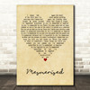 The Mission UK Mesmerised Vintage Heart Decorative Wall Art Gift Song Lyric Print