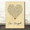 The Kelly Family An Angel Vintage Heart Decorative Wall Art Gift Song Lyric Print