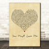 Madonna You Must Love Me Vintage Heart Decorative Wall Art Gift Song Lyric Print