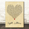 Take That Eight Letters Vintage Heart Decorative Wall Art Gift Song Lyric Print