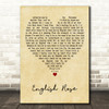 Ed Sheeran English Rose Vintage Heart Decorative Wall Art Gift Song Lyric Print