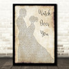 Alter Bridge Watch Over You Man Lady Dancing Song Lyric Quote Print