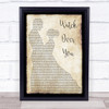 Alter Bridge Watch Over You Man Lady Dancing Song Lyric Quote Print