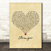 Britney Spears Stronger Vintage Heart Decorative Wall Art Gift Song Lyric Print