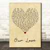 Gary Clark Jr. Our Love Vintage Heart Decorative Wall Art Gift Song Lyric Print