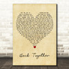 Babybird Back Together Vintage Heart Decorative Wall Art Gift Song Lyric Print