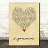 Alicia Keys Superwoman Vintage Heart Decorative Wall Art Gift Song Lyric Print